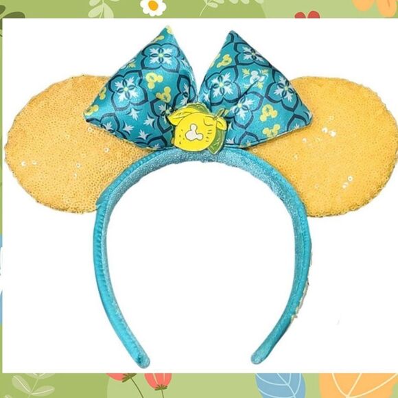 Disney Parks Limoncello Epcot Italy‎ Pavilion Minnie Ears Headband Lemon NWT - Picture 1 of 4